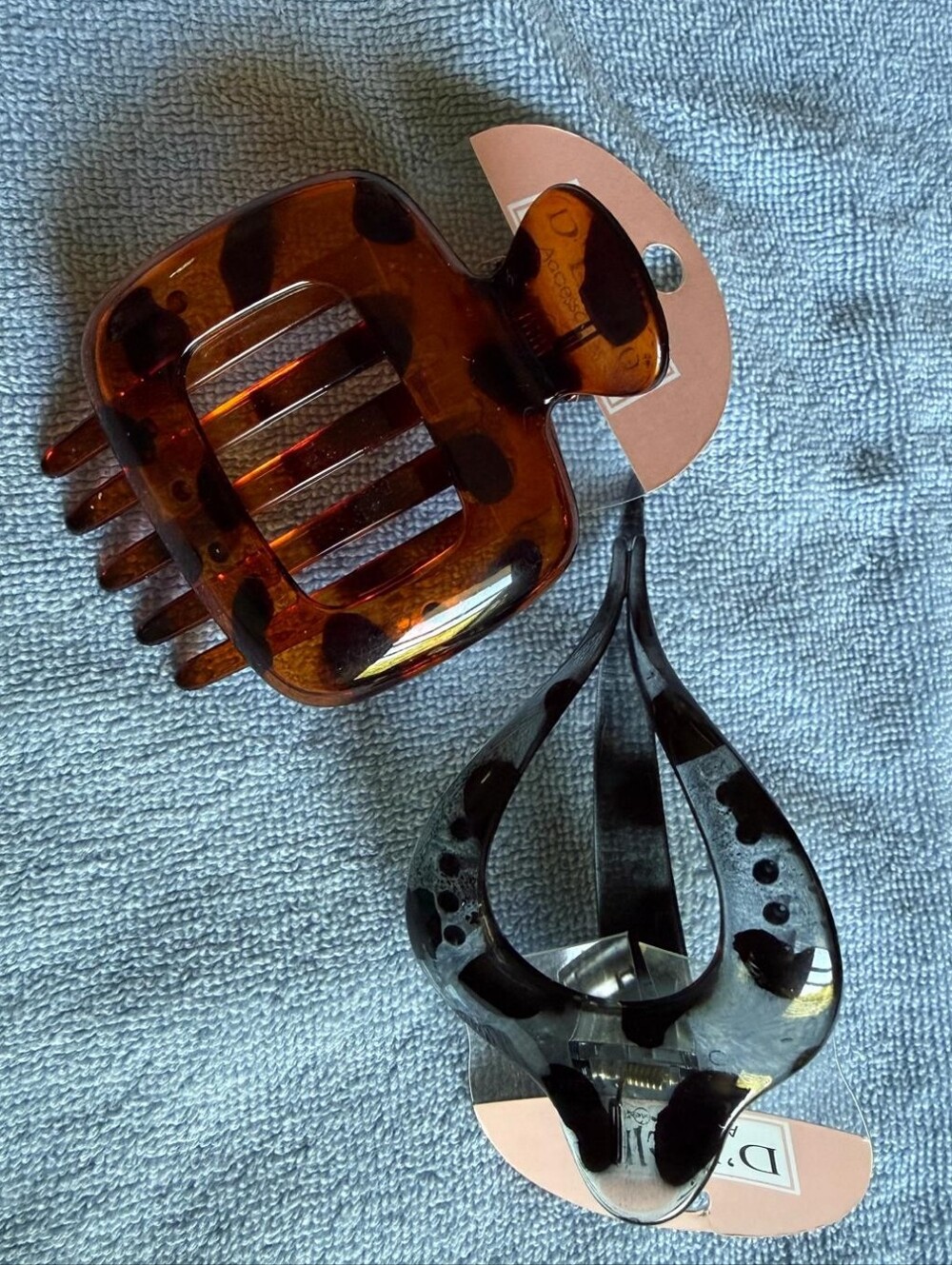 Tortoiseshell Hair Claw Clips - Set of 2